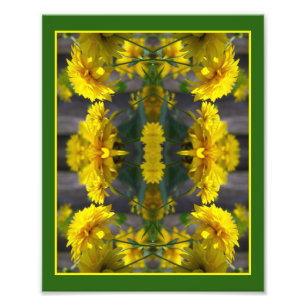 Gelbe Blumen im Sonnenschein Abstrakt 8x10 Fotodruck