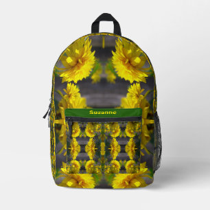 Gelbe Blumen im Sonnenschein Abstrakt Personalisie Bedruckter Rucksack
