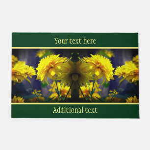 Gelbe Blumen in Sonnenschein Personalisiert Fußmatte