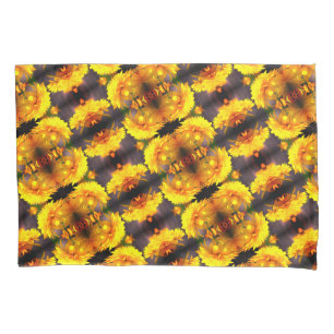 Gelbe Blumen in sonniger Abstrakter Form Kissenbezug
