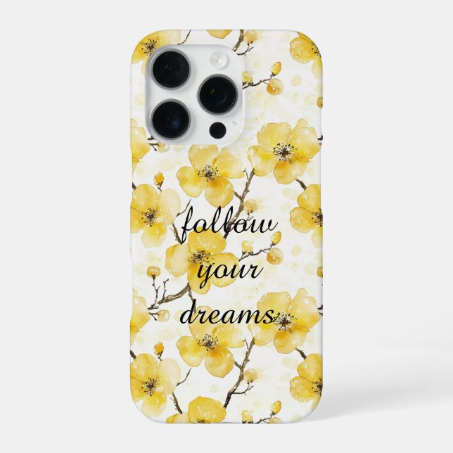 Gelbe Blumen iPhone 16 Pro Hülle (Rückseite)