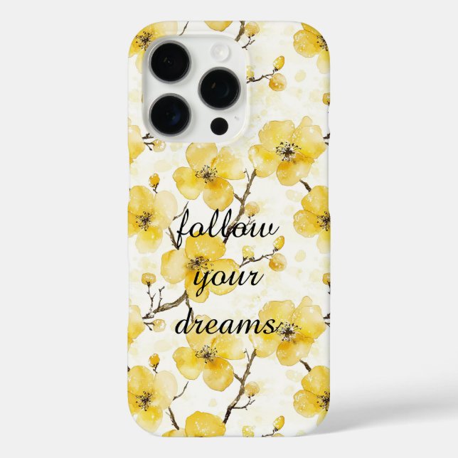Gelbe Blumen iPhone 16 Pro Hülle (Rückseite)