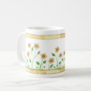 Gelbe Blumen Kaffeetasse