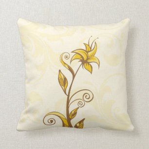 Gelbe Blumen Kissen