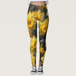 Gelbe Blumen Leggings