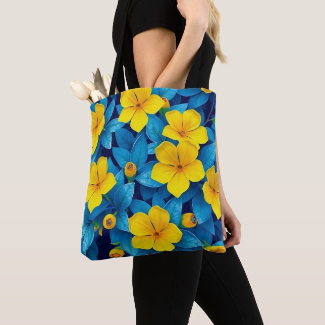 Gelbe Blumen - Mittelmeer Tasche (Von Nahem)
