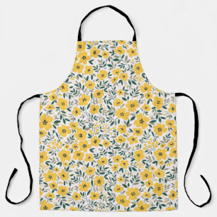Gelbe Blumen: Moderne Blumen nahtlos. Schürze