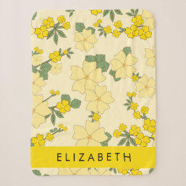 Gelbe Blumen, Muster von Blume, Ihr Name Sherpadecke