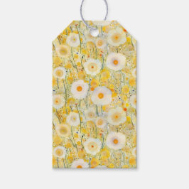 Gelbe Blumen Natur glücklicher Spaß Blumen Geschenkanhänger