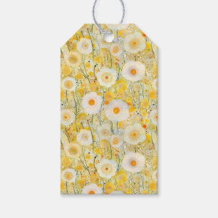 Gelbe Blumen Natur glücklicher Spaß Blumen Geschenkanhänger