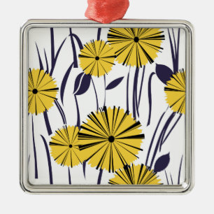 Gelbe Blumen Ornament Aus Metall