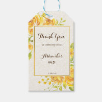 Gelbe Blumen personalisierter Name Haldi Geschenke