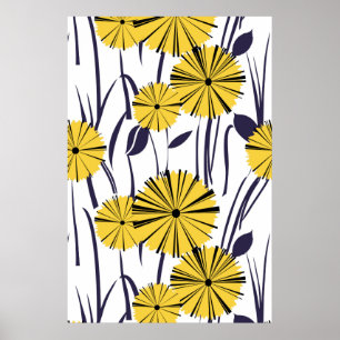 Gelbe Blumen Poster