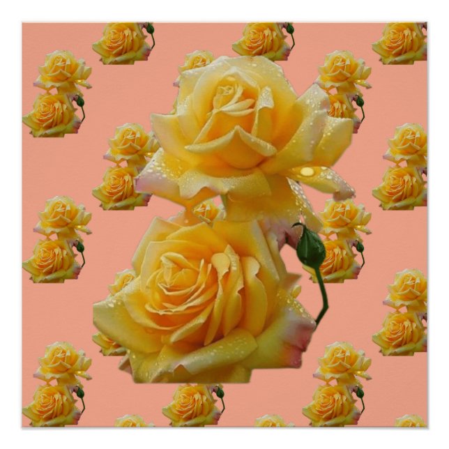 Gelbe Blumen Poster (Vorderseite)