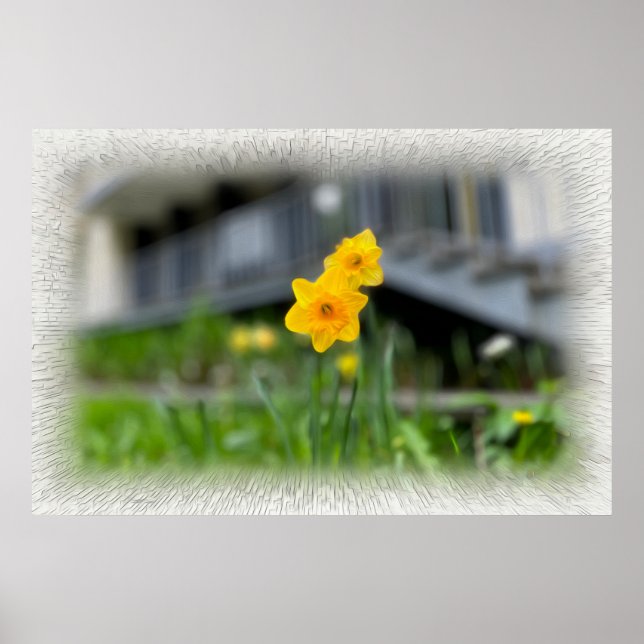 Gelbe Blumen Poster (Vorne)