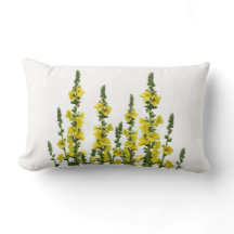 Gelbe Blumen Reversible Country Throw Kissen