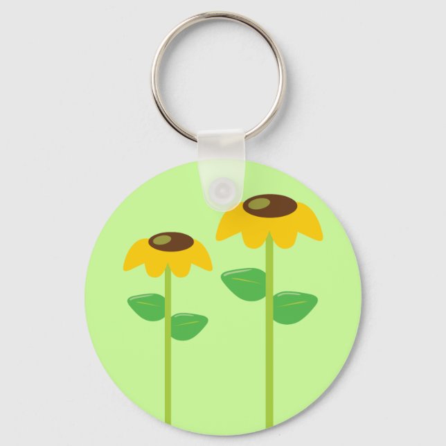 Gelbe Blumen Schlüsselanhänger (Vorderseite)