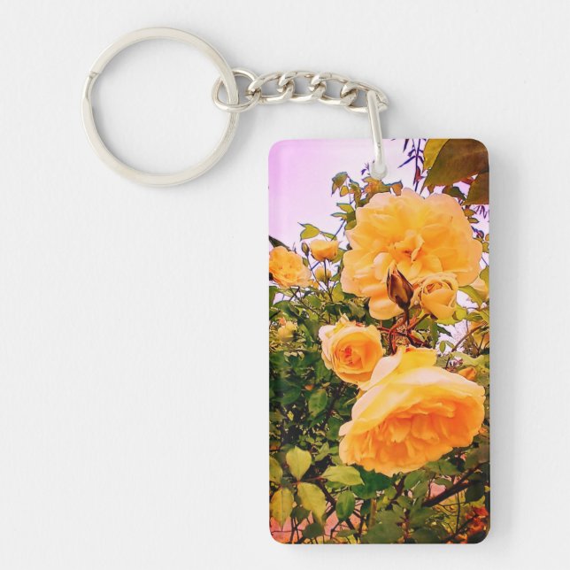 Gelbe Blumen Schlüsselanhänger (Vorderseite)