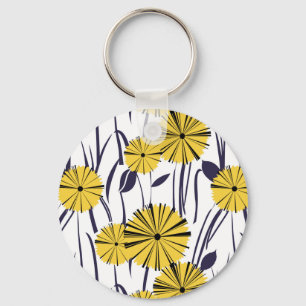 Gelbe Blumen Schlüsselanhänger