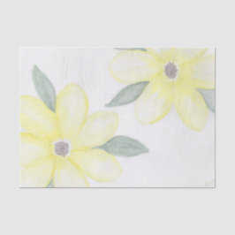 Gelbe Blumen Seidenpapier