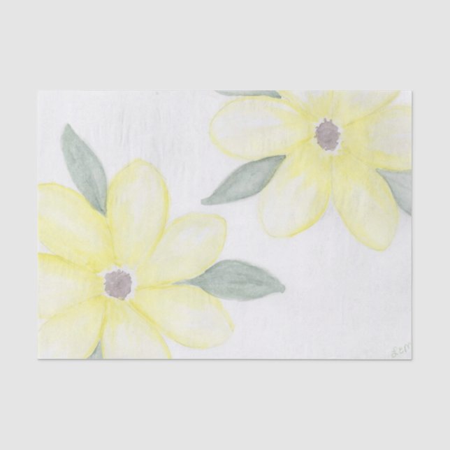 Gelbe Blumen Seidenpapier (Vorderseite)