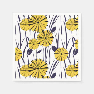 Gelbe Blumen Serviette