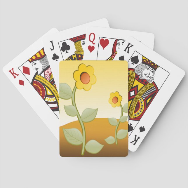 GELBE BLUMEN SPIELKARTEN (Rückseite)