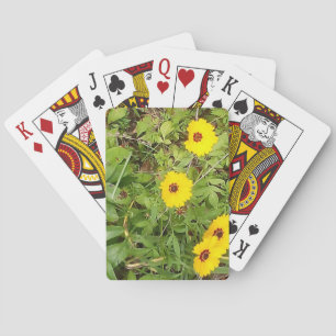 Gelbe Blumen Spielkarten