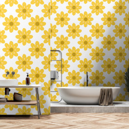 Gelbe Blumen Tapete mit Blumenmuster