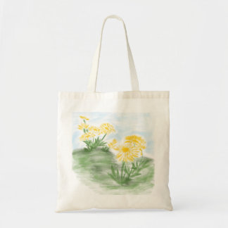 Gelbe Blumen-Tasche Tragetasche