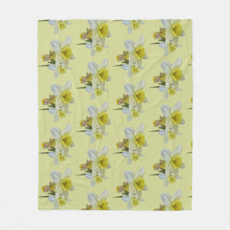 Gelbe Blumen Teddybären floraler Narzissen-Baby Fleecedecke