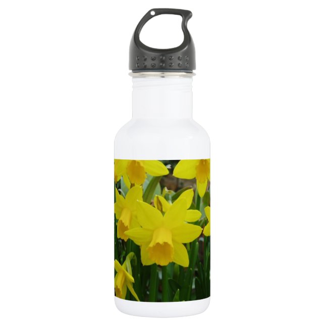 Gelbe Blumen Trinkflasche (Vorderseite)