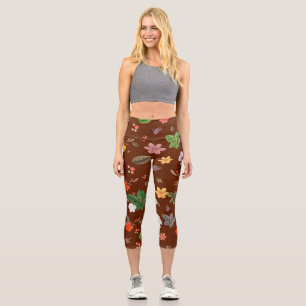 Gelbe Blumen und weiße Rosen 12 Capri Leggings