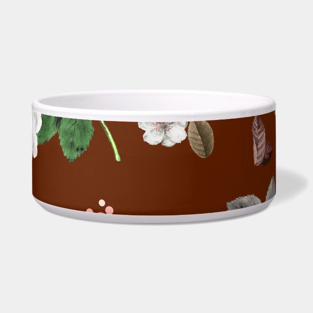 Gelbe Blumen und weiße Rosen 12 Napf (Vorderseite)