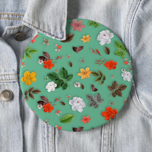 Gelbe Blumen und weiße Rosen 14 Button (Beispiel)