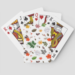 Gelbe Blumen und weiße Rosen 15 Spielkarten