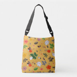 Gelbe Blumen und weiße Rosen 20 Tragetaschen Mit Langen Trägern