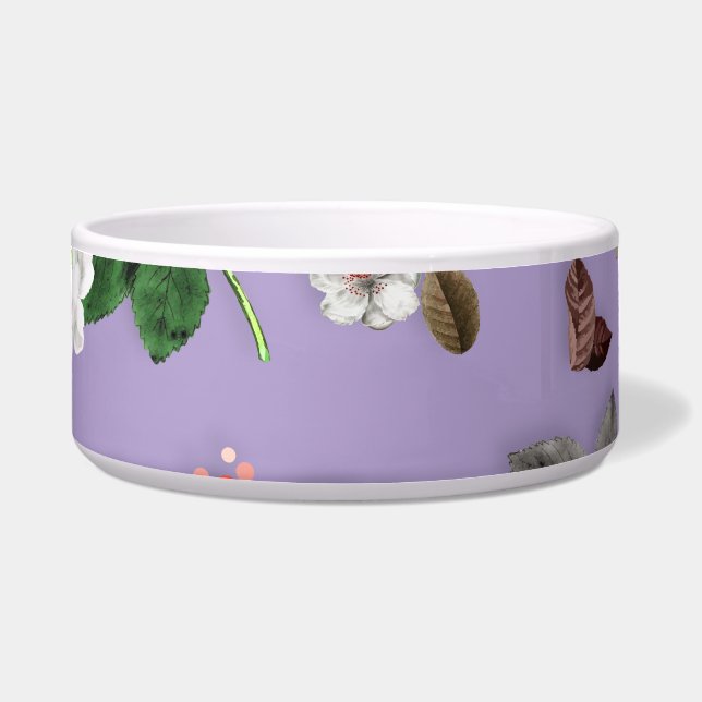 Gelbe Blumen und weiße Rosen 21 Napf (Vorderseite)
