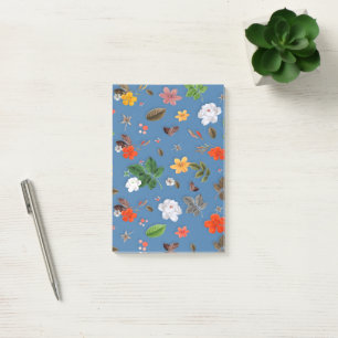 Gelbe Blumen und weiße Rosen 23 Post-it Klebezettel