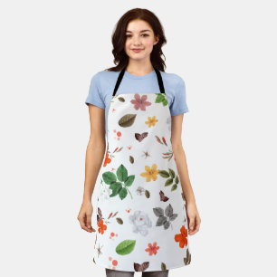 Gelbe Blumen und Weiße Rosen 7 Schürze