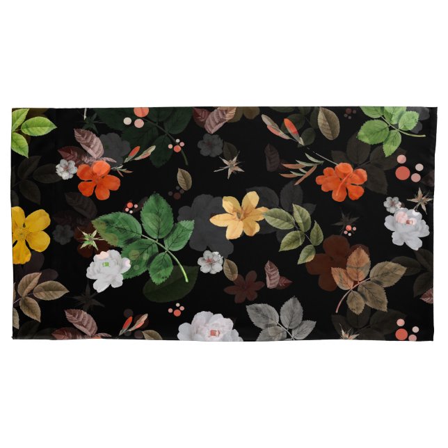 Gelbe Blumen und Weiße Rosen 8 Kissenbezug (Vorderseite)
