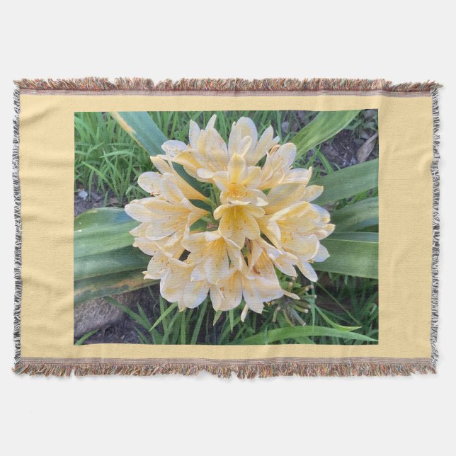 Gelbe Blumen werfen Decke (Vorderseite)