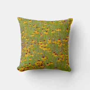 Gelbe Blumen Wildblume Art Pillow Kissen