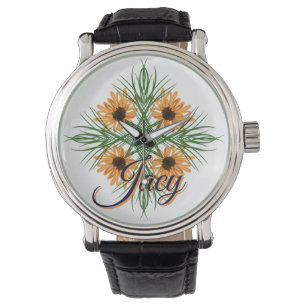 Gelbe Blumen zum Muttertag Armbanduhr