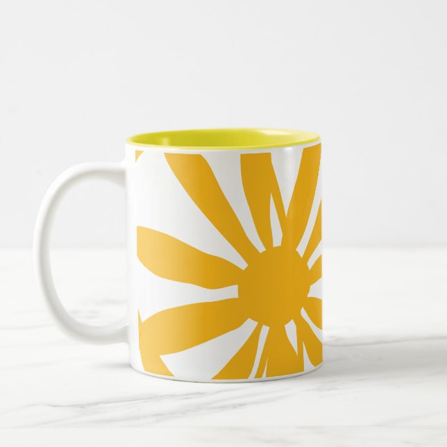 GELBE BLUMEN ZWEIFARBIGE TASSE (Links)