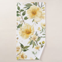 Gelbe Blumenaquarell-Botanischer Garten