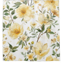 Gelbe Blumenaquarell-Botanischer Garten