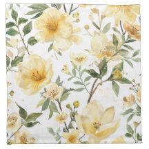 Gelbe Blumenaquarell-Botanischer Garten