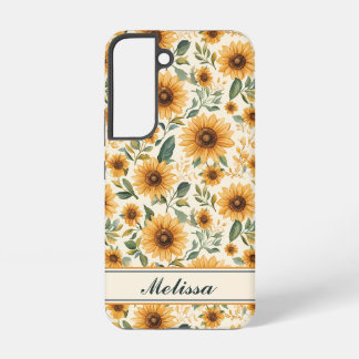 Gelbe Blumenblumen Samsung Galaxy Hülle