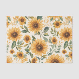 Gelbe Blumenblumen Seidenpapier